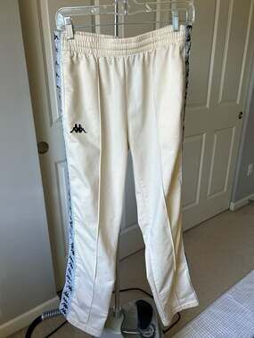 Kappa 222 Banda Astoria Slim Track Pants Cream Large